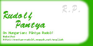 rudolf pantya business card